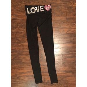 Victoria’s Secret Foldover Sequin Leggings